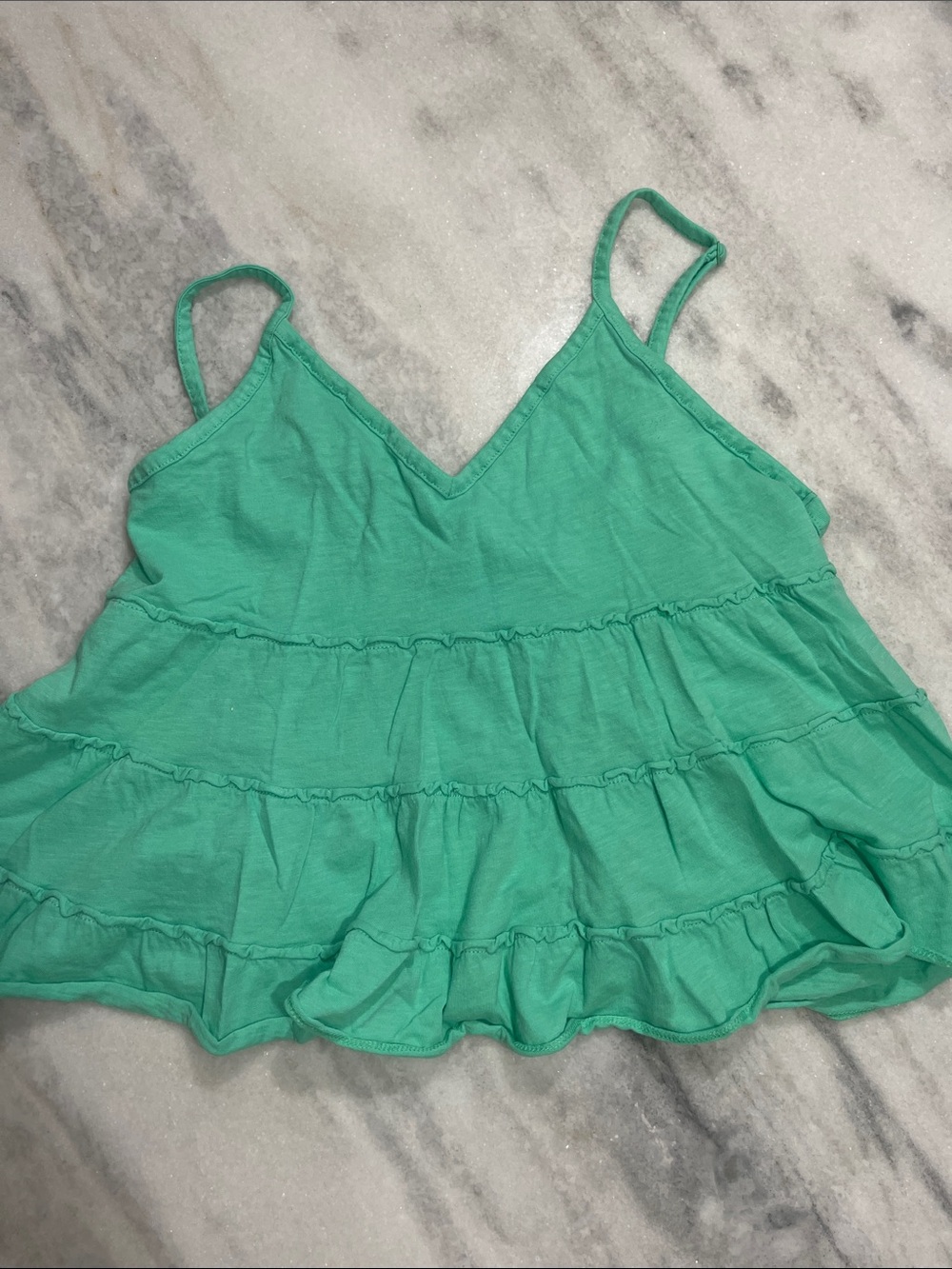 American Eagle Outfitters Tiered Spaghetti Strap Camisole - Teal